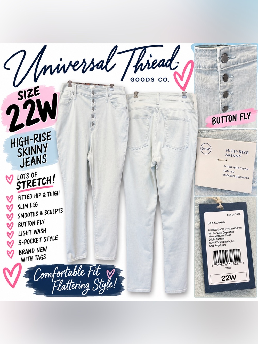 Universal Thread Light Wash High-Rise Skinny Jeans